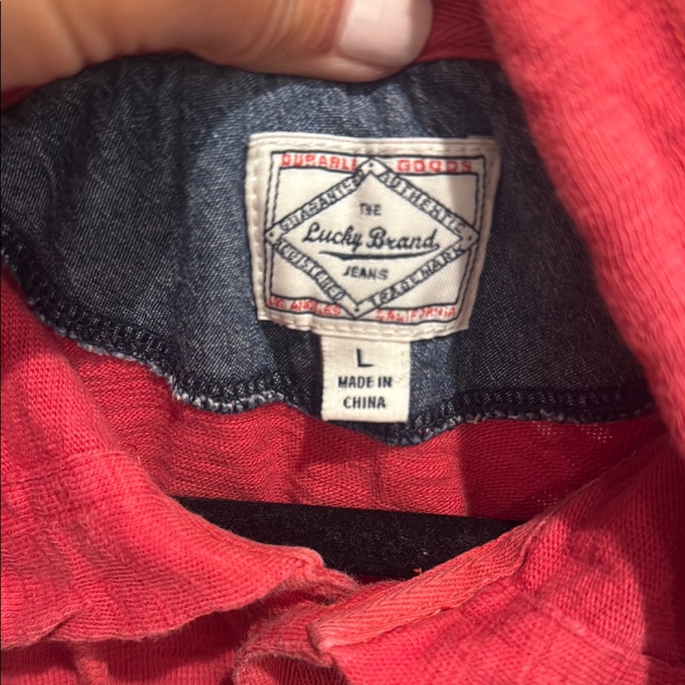 Lucky Brand Red Men's Hoodie - Picture 2 of 2